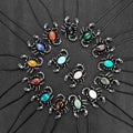 Men's Large Heavy Scorpion Pendant Necklace Silver Black Scorpion King Gemstone Jewelry Black Cord Chain