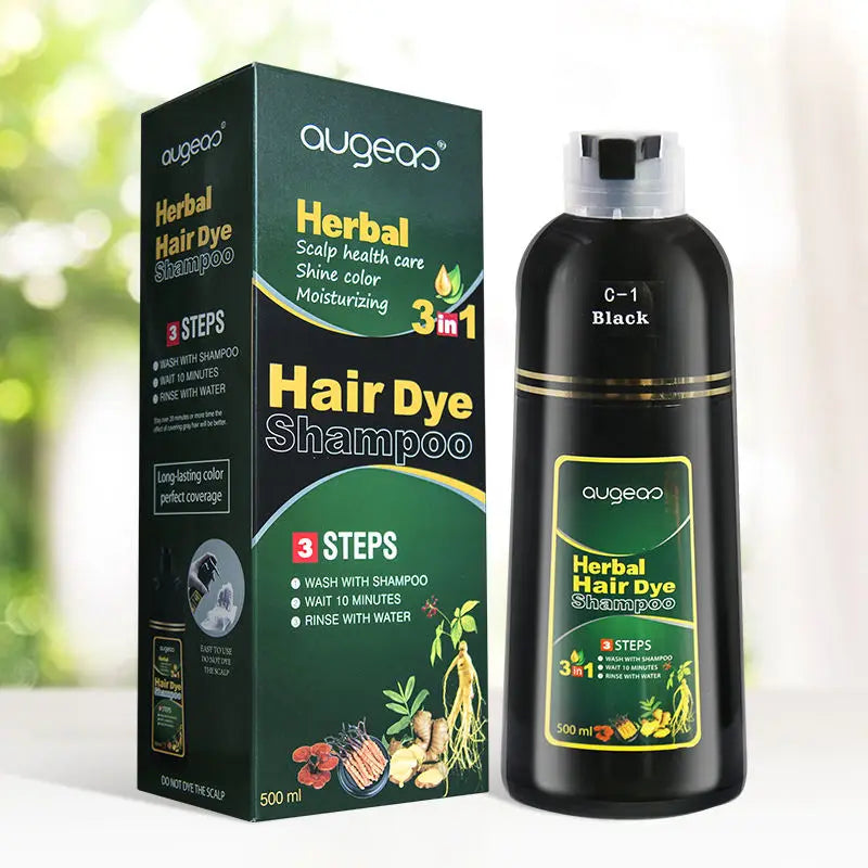 Brand Manufacturers Selling Hair Dye Fast Permanent Ammonia Free Black Hair Color Shampoo