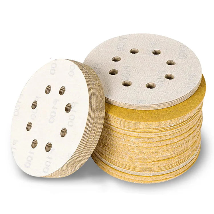 Hook Loop Ceramic Alumina Sanding Disc 5-Inch 8-Hole 40-80 Grit Purple Round Sandpaper OEM Fit Sanding Grinder Polish