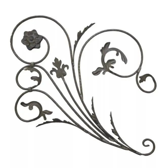 Wrought Iron Decorative element Forged Iron Parts for Wrought Iron Window Railing or Fence Decoration Ornament