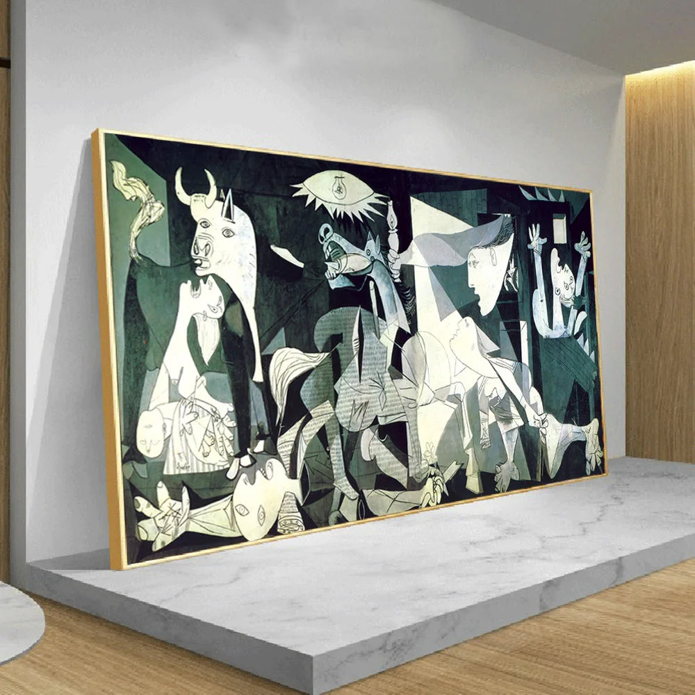 Picasso Famous Oil Painting Guernica Reproductions Canvas Art Poster Abstract Modernism Wall Picture Home Decor