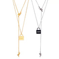 2023 New Arrival Tarnish Free 18k Gold Plated Lock Pendant Stainless Steel Necklaces With Pendants Jewelry for Women