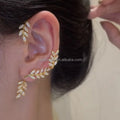 Metal butterfly Ear Clip Women Shiny Zircon Ear Clip Earrings Wedding Jewelry