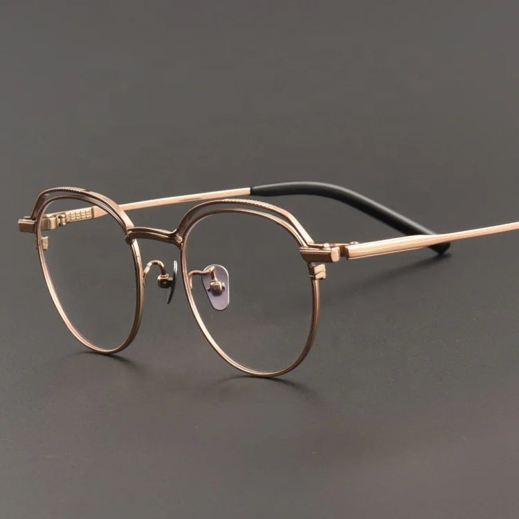 Superlight Horn Solid Round Full-Rim Eyeglass Large Optical Frame Oversized Designer Luxury Unisex Yvan TO1270