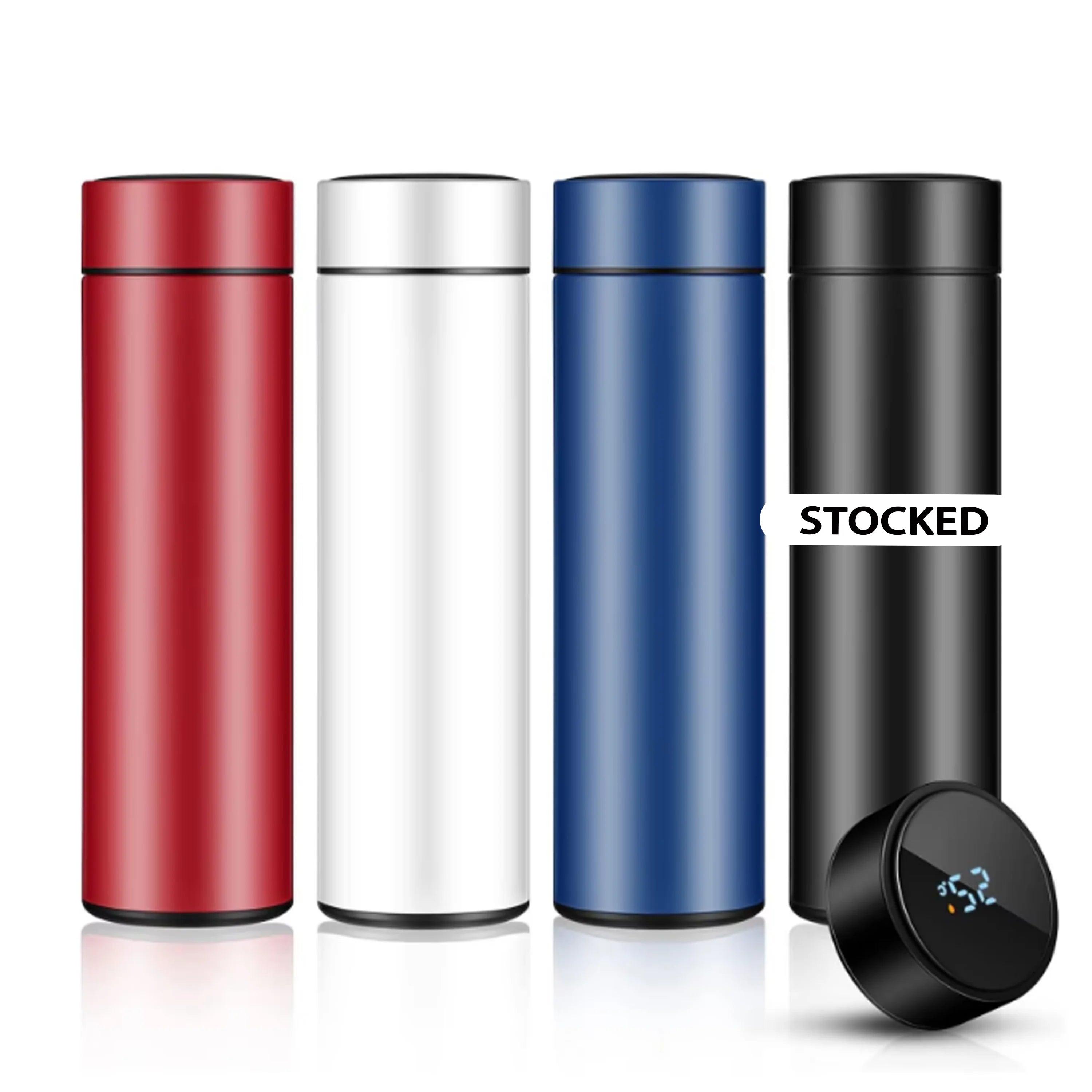In Stock Double Wall Vacuum Flask Stainless Steel Outdoor Sport Led Smart Intelligent Water Bottle With Reminder to Drink Water