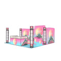 Tool Free Collapsible Twister Tower 10x20 Aluminum Design Booth Exhibition Custom Trade Show Booth