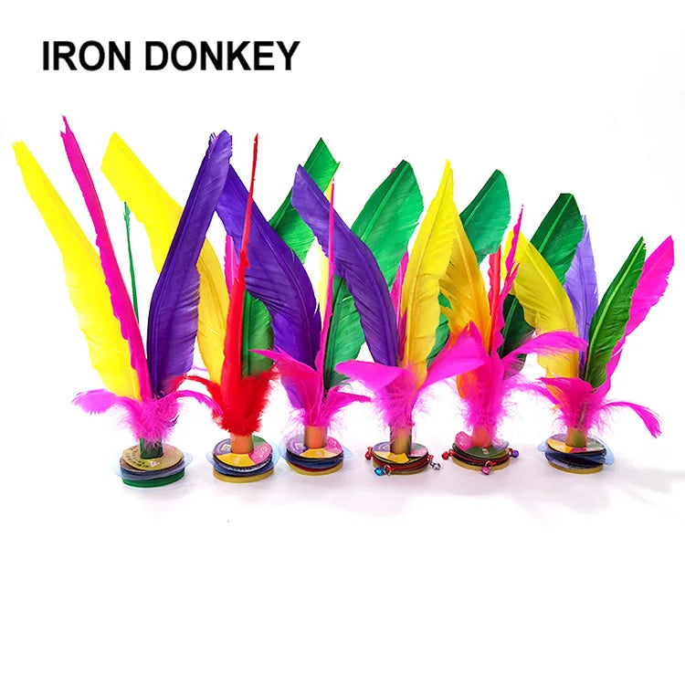 IRONDONKEY Outdoor Toy Shuttlecock Chinese Made Shuttlecock Kicking Exercises Leg Muscle Strength Body Flexibility Jianzi