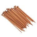 36pcs Smooth Crochet Carbonized Bamboo Single Pointed End Knitting Needles 18 Sizes for Hand Knitting