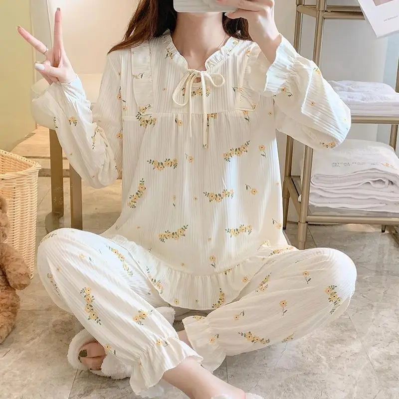 Women's Pajamas Soft Long Sleeve Sleepwear PJ 2 Piece Sets Cute Casual Lounge Wear for Women