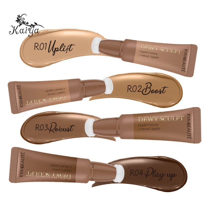 Low MOQ Mineral Shade Cotton Head Smooth 3D Face Contouring Waterproof Matte Sculpting Cheekbone Blendable Vegan Four Color