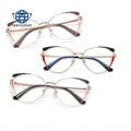 Teenyoun Eyewear Custom Plain Spectacles Vintage Leopard Frame Eye Glasses Women Cat Anti Blue Light Eyeglass