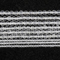 2mm 3mm 4mm Natural Micro Faceted Clear Crystal Quartz Loose Bead Rock Crystals Stone Beads for DIY Jewelry Making