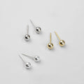 Pure Silver Cheap Jewelry Anti Allergic Cute Earring Multi Size Ball Beads Initial Stud Earrings for Girls