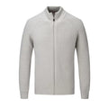 Men's Casual Turtleneck Cardigan Wholesale Full Zipper Coat Knit Sweater With Letter Pattern Winter Season Fashion