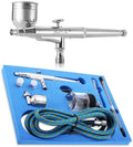 BT-134K Copper Precision Gravity Feed Airbrush Kit 0.2-0.5mm Dual Action Spray Gun 22CC Cup Capacity 1 Year Warranty for Cake
