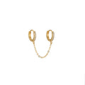 Minimalist  Rhodium Plated 925 Silver Earrings Cute Geometric Zircon Hoop Huggie for Women for Weddings and Gifts