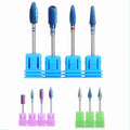 Saimeng 3/32\" Rainbow Beauty Nail Rotary Cuticle Burr Manicure Bits Carbide Tool Parts OEM Customizable Drills