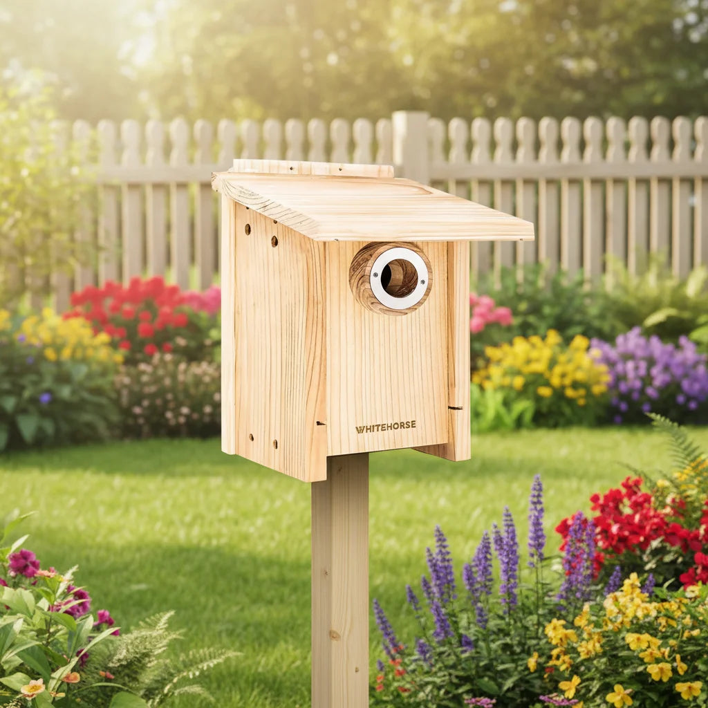 Wooden Handicraft Box Wooden Bird House Chickadee and Bluebird House Easy-to-Open Nesting Box