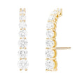 Gemnel Luxury Jewelry Diamond Stud 925 Sterling Silver 18k Gold Vermeil Cz Earrings