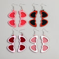 2024 New Arrival Personality Dazzling Glitter Love Sunglasses Cute Pink Heart Drop Acrylic Earrings for Girls Women Gift