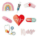 New Design Medical Tool Theme Embroidered Nonwoven Felt Iron-On Handmade Clothes Patches for DIY Accessories