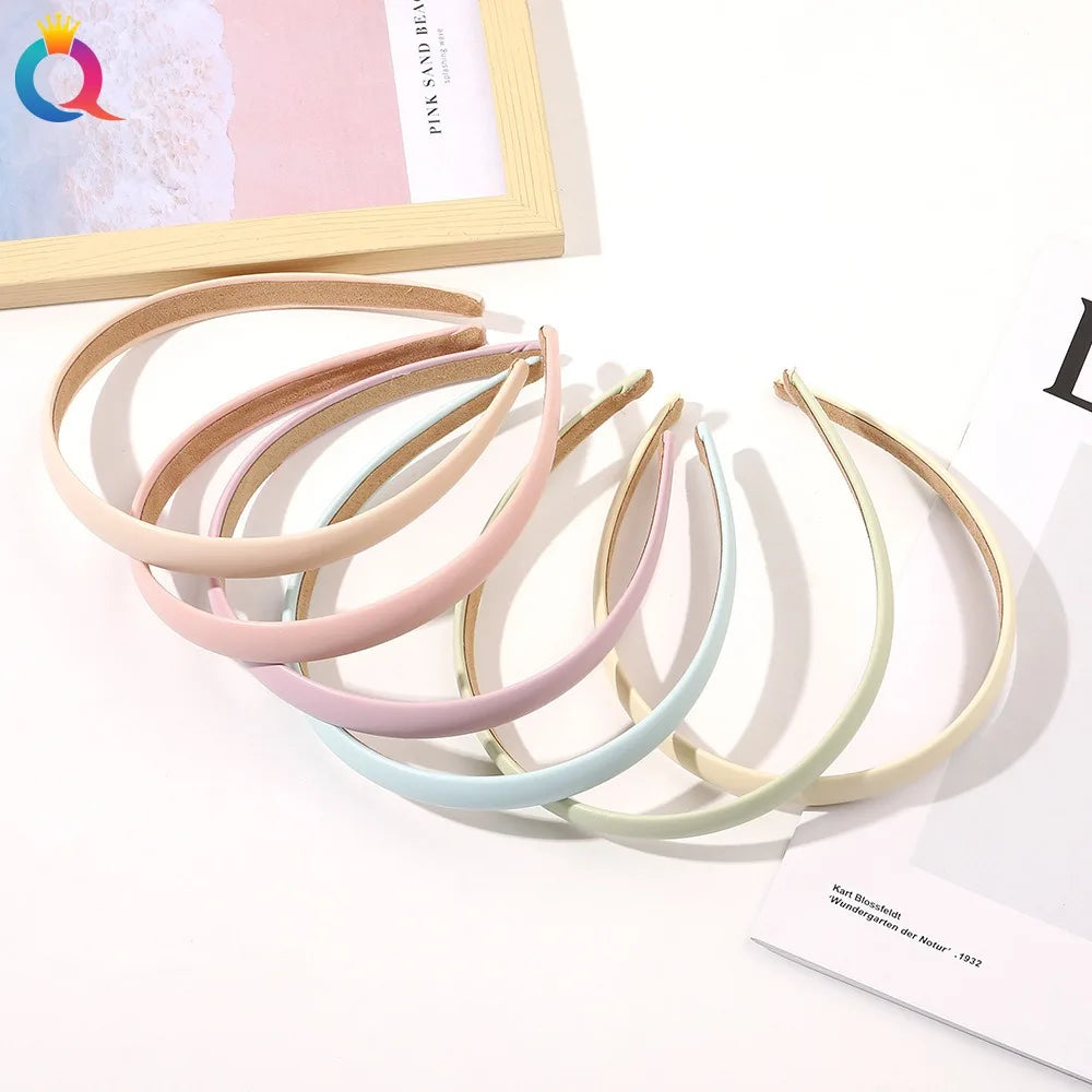 QIYUE Matte Headband Head Loop Hair Band Solid Color Head Hoop Hair Accessories