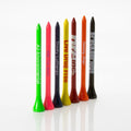 Wholesale Colorful Bamboo Golf Tees 70mm/83mm 360Â° Printed Striped Design Custom Logo Eco-Friendly Bulk Supply
