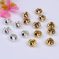JS1732 18k Gold Plated Knot Beads Silver Rondelle Spacer Beads for Jewelry Making