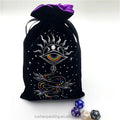 Luxury Embroidered Velvet Tarot/Dice Bag With Purple Satin Lining