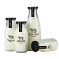 Customized Unique Reusable Glass Bottles with Screw Cap for Juice Milk Milk Tea Beverage-Wholesale