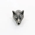 High Quality Stainless Steel Wolf Head Cord Charm for DIY Leather Push Button Connector Charm