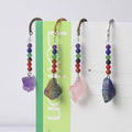 New Arrivals Folk Crafts Quartz Shape Bookmark Metal Mixed Natural Quartz Crystal 7 Chakra Raw Stone Bookmarks