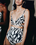 Factory Custom Swimwear Manufacturer Spandex Printing Open Swimwear Bathing Suit Women