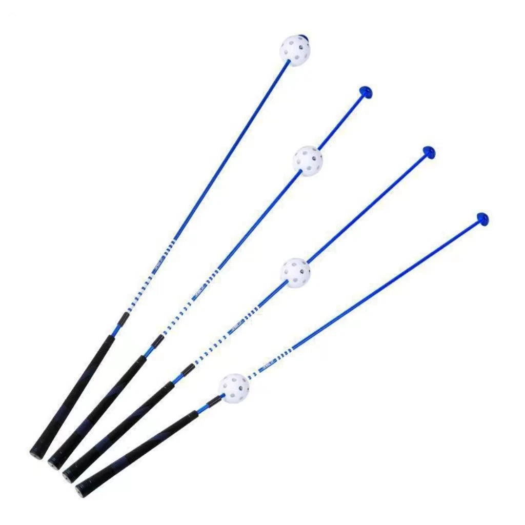 High Strength Golf Equipment Alignment Stick Golf Practice Training Aid Golf Swing Trainer with Plastic Airflow Ball