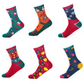 XIANGHUI Wholesale Can Custom logo Cartoon Medium Tube Christmas Socks Cotton Trendy Socks Women's Hosiery