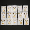 Wholesale Cheap Dubai 18K Gold Waterproof Stainless Steel Jewelry Set Butterfly Necklace Earrings Set
