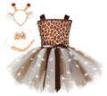 Hot Sale Led White Children Girls Clothing Stage Dance Performance Unicorn Show Dress Fawn Play Kid Costumes 3-piece Set