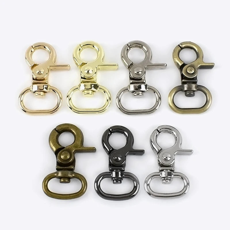 Meetee H4-1 13mm Egg Tail Rotary Trigger Small Clamp Buckle Bag Strap Hardware Accessories Lobster Clasp