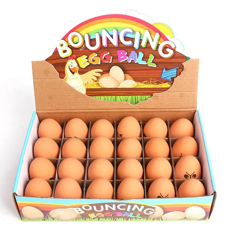 Durable Chewing Soft Rubber Latex Sound Bouncy Egg Balls Pet Dog Interactive Toy