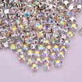 JUNAO Top Quality SS12 3mm Round Clear AB Crystal Strass Sew on Claw Rhinestone for Wedding Dress