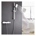 Wall Mount Thermostatic Shower Combo Handheld and Rainfall Heads with Pressure Balance
