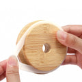 Customized Logo and Size Bamboo Wooden Lid for Juice Glass Water Bottle Jar Non-Refillable Bottle Caps & Closures