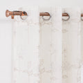 Floral Pattern Sheer Tulle Embroidery Curtains for Living Room Window Low MOQ Embroidered Design Drapes