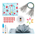 40/80/100/120 CM Stainless Steel Circular Knitting Crochet Weave Yarn Set with Sewing Tools and Storage Case for Needlework