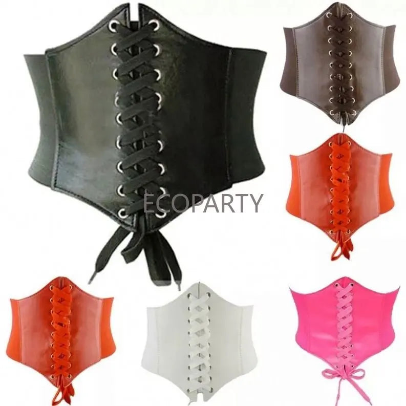 Ecoparty  Corset Wide Belts Pu Leather Slimming Body Belts for Women Elastic Waist Belts Feminine Ceinture Femme Fajas