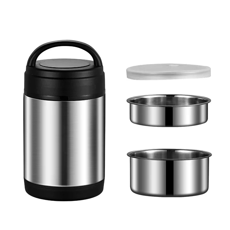 1.2L 1.6L 2L Double Wall Stainless Steel Insulated Thermos Food Flask Container for Travel