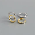 New Personality 925 Sterling Silver Fashion Simple Twisted Circle Hoop Earring Women Fine Jewelry