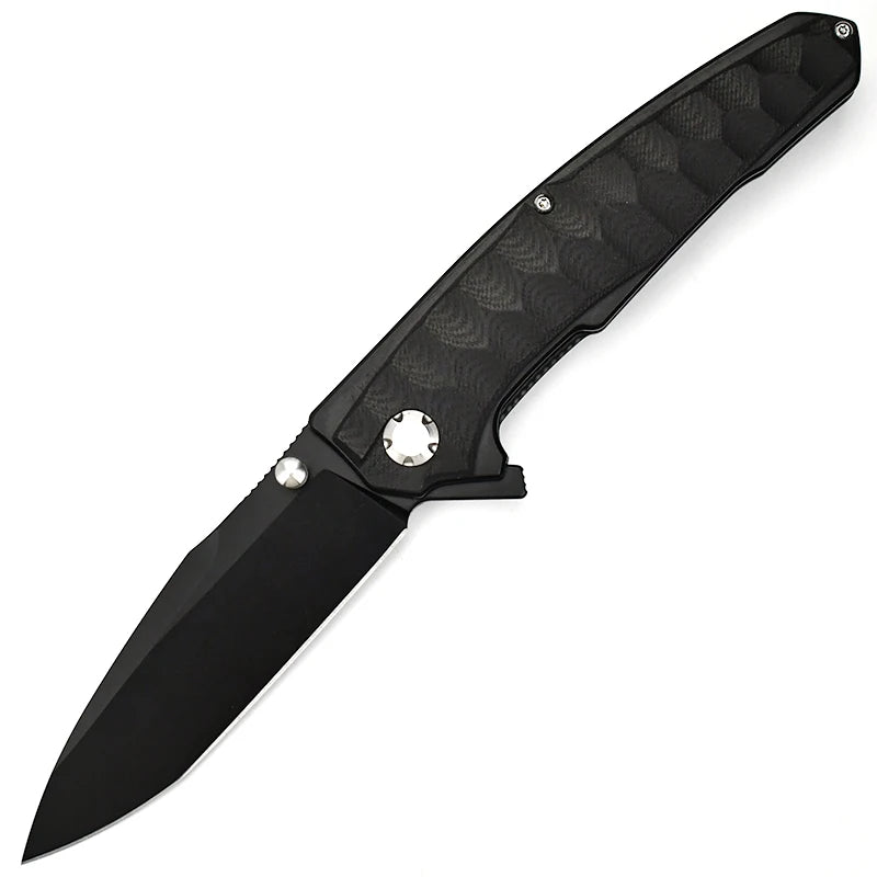 High Quality OEM Customized D2 Steel Folding Knife Portable G10 Handle Fishing Camping Self-defense Tactical EDC Pocket Knife