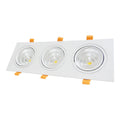 Jpungsun Adjustable 3w 5w 7w 9w 12w 15w 18w 6000k Spot Light Aluminum Ceiling Recessed Led Cob Square Downlight 2x20W