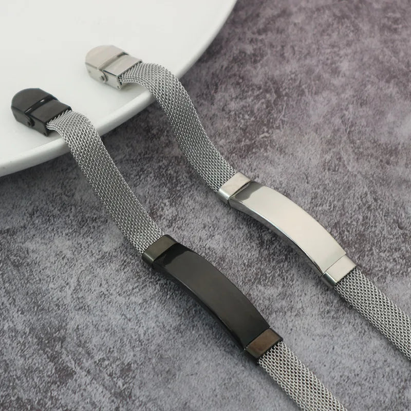 New Fashion Jewelry Simple Personality Titanium Steel Men's Sports Bracelet Wholesale